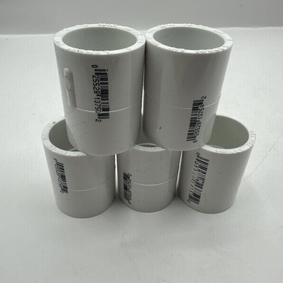 5x LASCO PVC Coupling, Socket x Socket, 3/4 in Pipe Size D2466 SCH 40