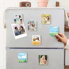 DIY 2x2'' 20 Pieces of Refrigerator Magnet Transparent Acrylic Set Material Pack