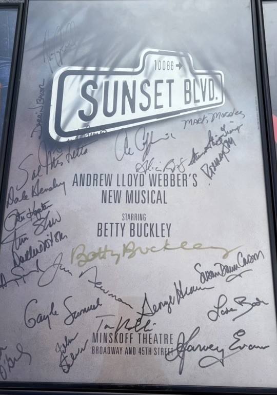 Sunset Boulevard Betty Buckley Cast Signed Broadway Musical Poster