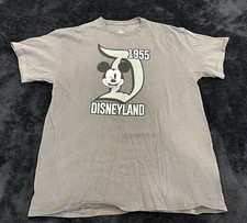 Disney Mickey Mouse Disneyland 1955 Gray Adult T-Shirt Size L