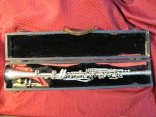 Antique Soloiste USA Silver Plated Clarinet with Original Case and Mouthpiece