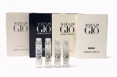 4X Giorgio Armani Acqua Di Gio Men's Perfume Collection Sample Lot 4x1.2ml Spray