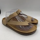 Birkenstock Betula Jasmin Sandals Womens Sz 9 Beige Tan Leather Thong Strappy