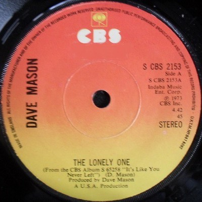 Dave Mason - The Lonely One (7'', Single)