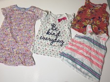 3toddler Girls Spring Clothing Bundle 1 Dress, 3 Tops Gerber, Oldnavy, Oshkosh