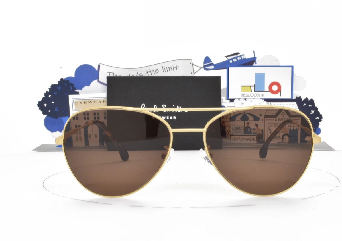 Paul Smith Sunglasses Aviator Gold Frame PS817 135 Gradient Brown Unisex vintageframes Vintage Paul Smith (PS 817) sunglasses. The  main image 3