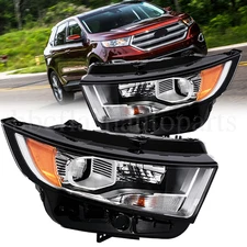 For 2015-2018 Ford Edge Halogen Projector Headlights Lamps LH+RH Pair Assembly