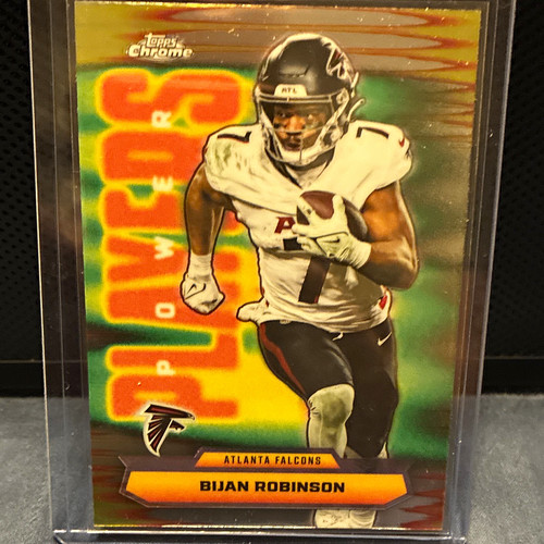 Topps 2025 Topps Chrome Bijan Robinson Power Players Insert #PP-11 Falcons