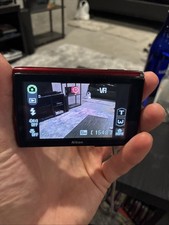 Nikon CoolPix S60 10MP Digital Camera Charger Battery 4gb Memory - Red Tested