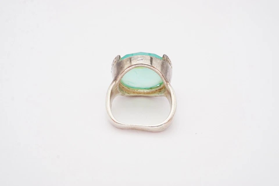 Anillo de plata de ley 925 con calcedonia talla 5 Foto 4 de 4