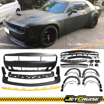 Fits 15-23 Dodge Challenger Front Bumper Cover & Lip +Demon Type