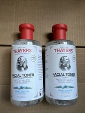 Thayers Witch Hazel Uncented Facial Toner 12 fl oz ( 355 Ml )Lot Of 2.