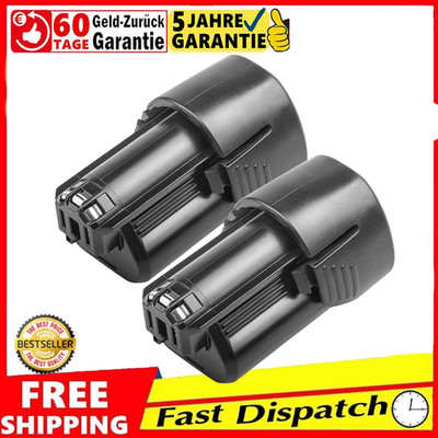 2X 12V 4.8Ah Lithium-ion Battery For Bosch BAT411 BAT412 BAT414 GSR GDR GSB GWI