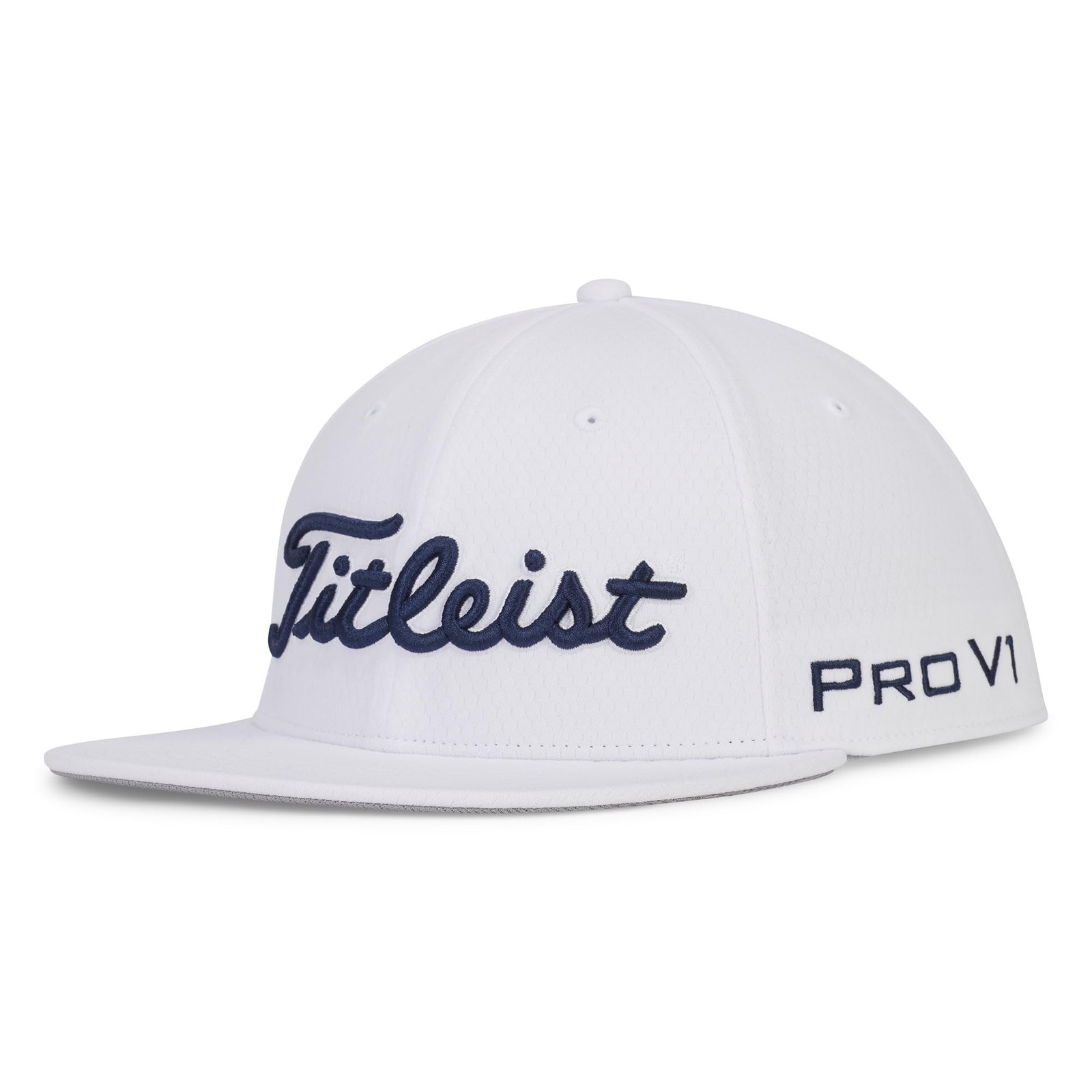 Titleist Tour Elite Flat Bill Golf hat, White/Navy