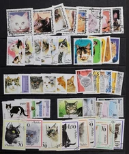 CATS wonderful collection of 51 different stamps in complete sets