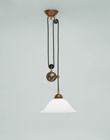 Pendelleuchte Esszimmer Messing Glas Verstellbar L:30 Cm E27 Esstisch HäNgelampe