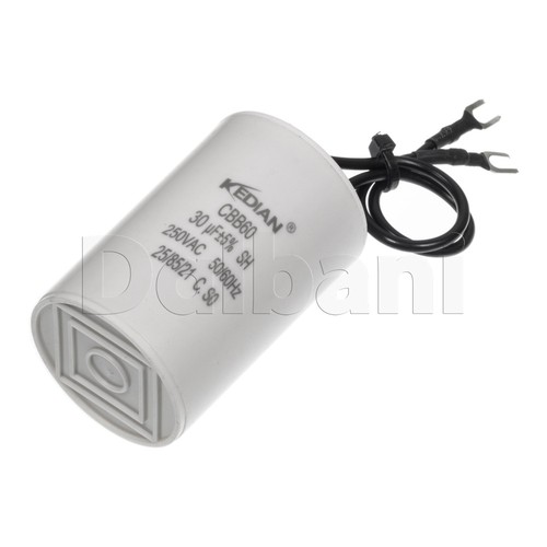 Japanese Spec 30UF 250VAC Wire Motor Run Capacitor CBB60 30MFD 25/85/21 40X60 - Picture 1 of 3
