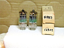 A MATCHED PAIR OF JAN/SYLVANIA JHS- 12AX7/ECC83 NOS/NIB VACUUM TUBES