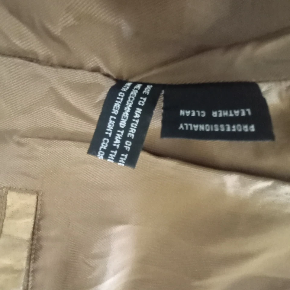 Jones New York Blazer Men 40S Camel Brown Leather Suede City Coat Jacket Outdoor - Image 4 of 4