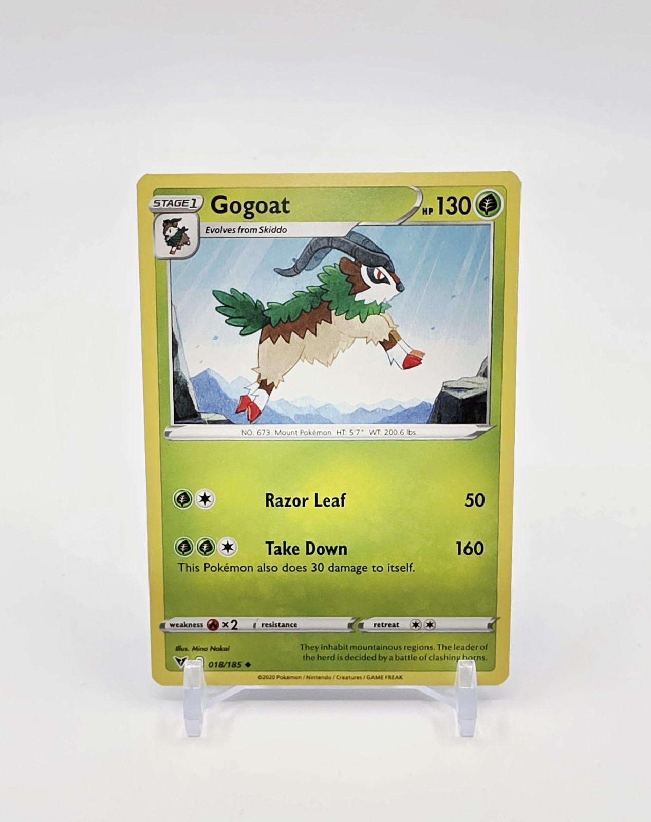 Gogoat Uncommon Pokémon TCG Vivid Voltage 18/185