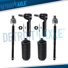 6pc Inner & Outer Tie Rod for 07-16 Chevy Traverse Buick Enclave GMC Acadia 3.6L