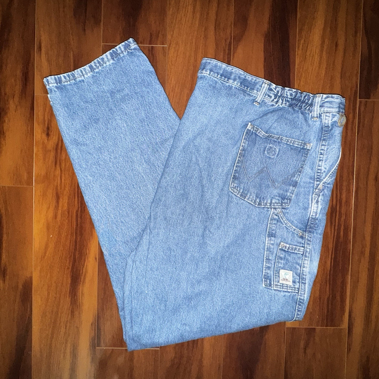 Pants Sz 52x32 Elastic Waistband Big Pleated