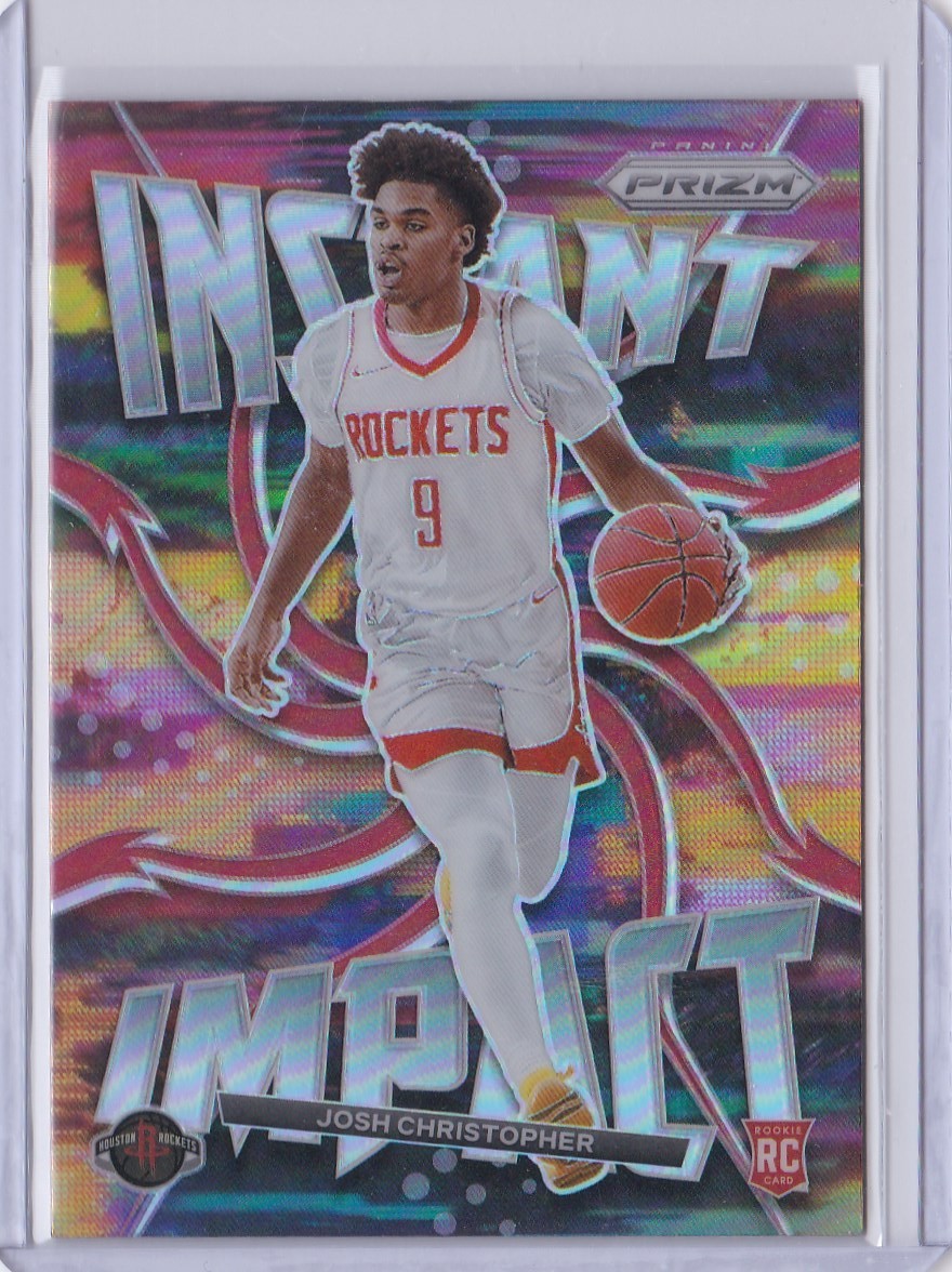 2021-22 Panini Silver Prizm Instant Impact RC Josh Christopher Houston Rockets