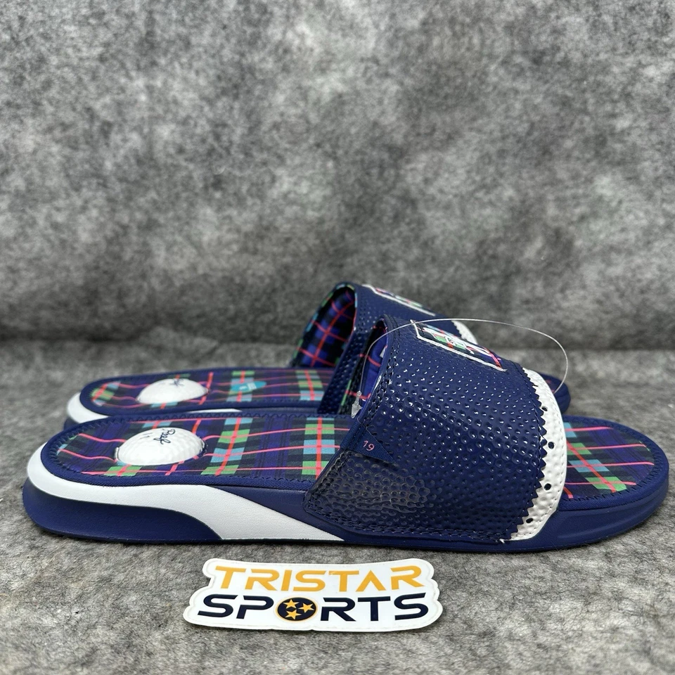 Sandalia de golf Reef Mulligan para hombre talla 11 azul a cuadros escoceses Matters 2 Foto 4 de 4