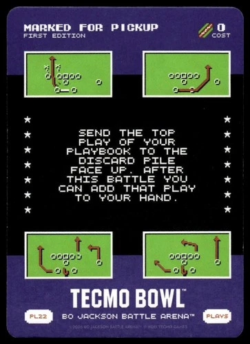 Bo Jackson Battle Arena Tecmo Bowl Marked for Pickup Play #PL22