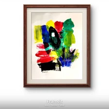 Original Art Essentials 3 14x11  Modern Expressionist Original Abstract Paper