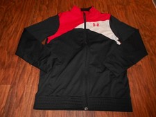 Under Armour boys warm up jacket size Y L youth large MINT cond full zipper