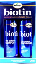 (2-Pk) Difeel ~ BIOTIN Hair PRO-GROWTH Boosting Thickening SHAMPOO & CONDITIONER
