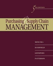 Purchasing and Supply Chain Management