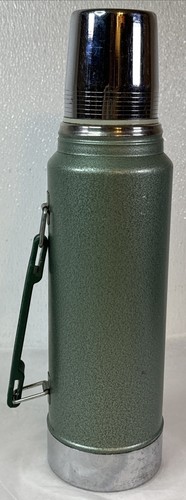 Vtg Aladdin Stanley Green Bottle Thermos No. A-944DH 32 OZ (Quart) 1989 - Picture 4 of 12