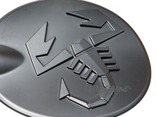 Per Abarth NUOVO NERO OPACO 3D BENZINA TAPPO CARBURANTE ASSETTO 500 595 UK STOCK HQ 