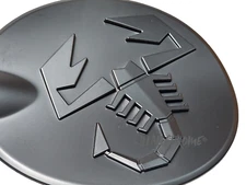 For ABARTH MATT BLACK 3D PETROL GAS FUEL CAP COVER TRIM 500 Scorpion UK STOCK 
