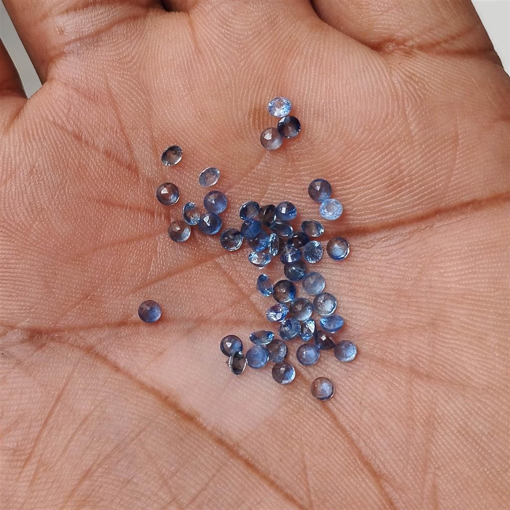 Wholesale Lot of 2mm Round Facet Natural Blue Sapphire Loose Calibrated Gemstone