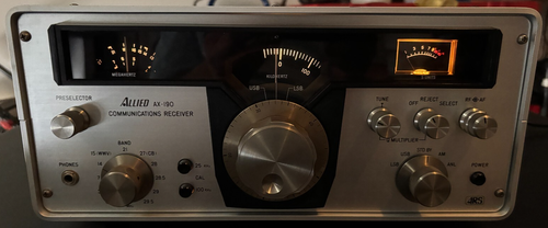 Allied Ax-190 Communications Receiver Powers Up Nice Shape With Manual - Zdjęcie 13 z 13