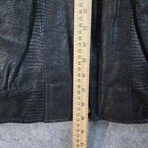 Vintage Greg Bell Leather Bomber Jacket Mens L Snakeskin Pattern Grunge Goth - Picture 9 of 9