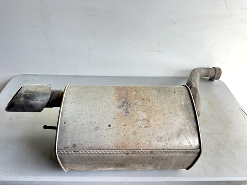 13-15 JAGUAR XF 2.0L REAR LEFT LH SIDE EXHAUST MUFFLER W/ TAIL PIPE TIP OEM - Picture 3 of 4