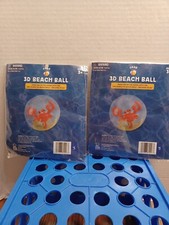 Lot of 2 Crab 3D Beach Ball New 12  inflatable swimming Pool Ball kids Toy Beach