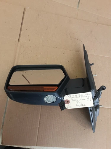 TRQ Mirror Power Folding Heated Memory DRIVER Turn Signal Chrome Cap Ford USED