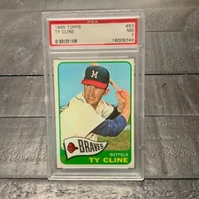 1965 Topps Ty Cline #63 *Braves* PSA 7 NM