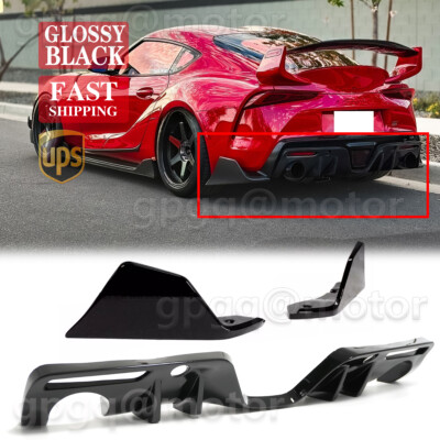 For Supra A90 A91 19-24 AG Style Black Rear Bumper Diffuser & Side Corner Aprons