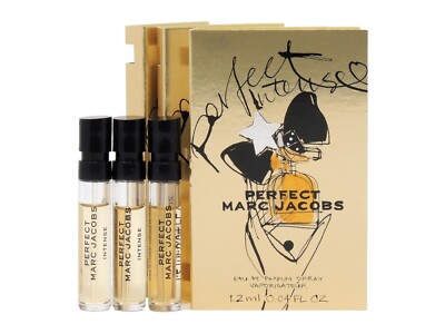 MARC JACOBS PERFECT INTENSE EDP 1.2ml .04fl oz x 3 PERFUME SPRAY SAMPLES