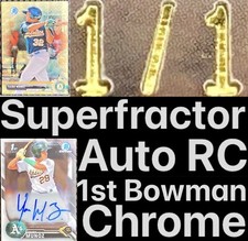 1/1 2016 Bowman Chrome Auto Yairo Munoz Superfractor Refractor Rookie RC SSSP