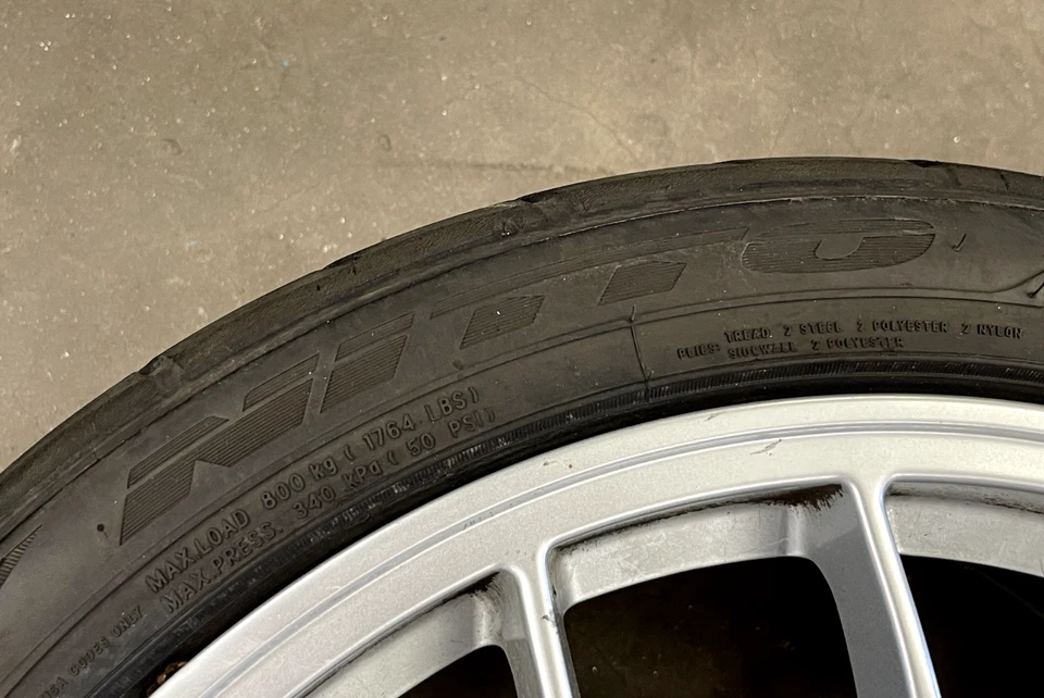 15 16 17 BMW M4 F82 Rear 19x10 Apex EC-7 ET25 Wheel Rim W/Tire 1525 OEM - Image 3 of 4