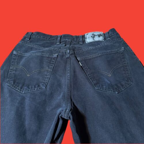 Levis Silvertab Baggy Fit Jeans Mens 34x32 Black Denim Skate Grunge 90s - Picture 5 of 9