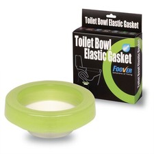 Toilet Bowl Elastic Gasket with Flange Leak-Proof, Wax-Free for 3" 4" Pipes