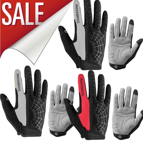 Women Men Full Finger Cycling Gloves Breathable Bike Sports Touch Screen Gloves - Picture 1 of 17
